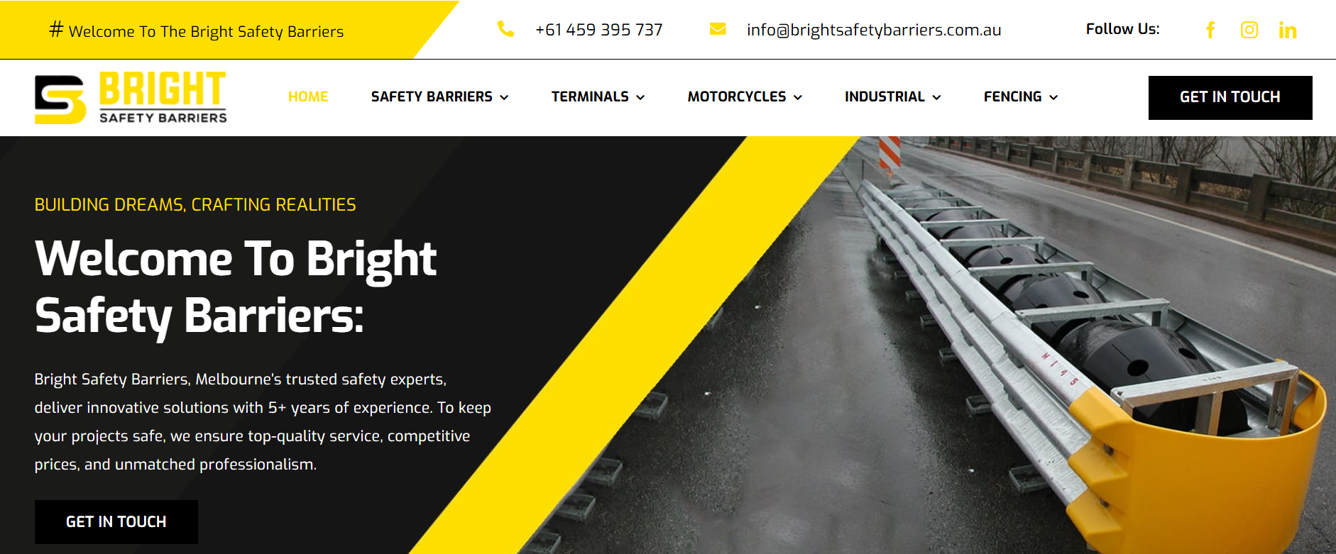 Brightsafety Barriers Website